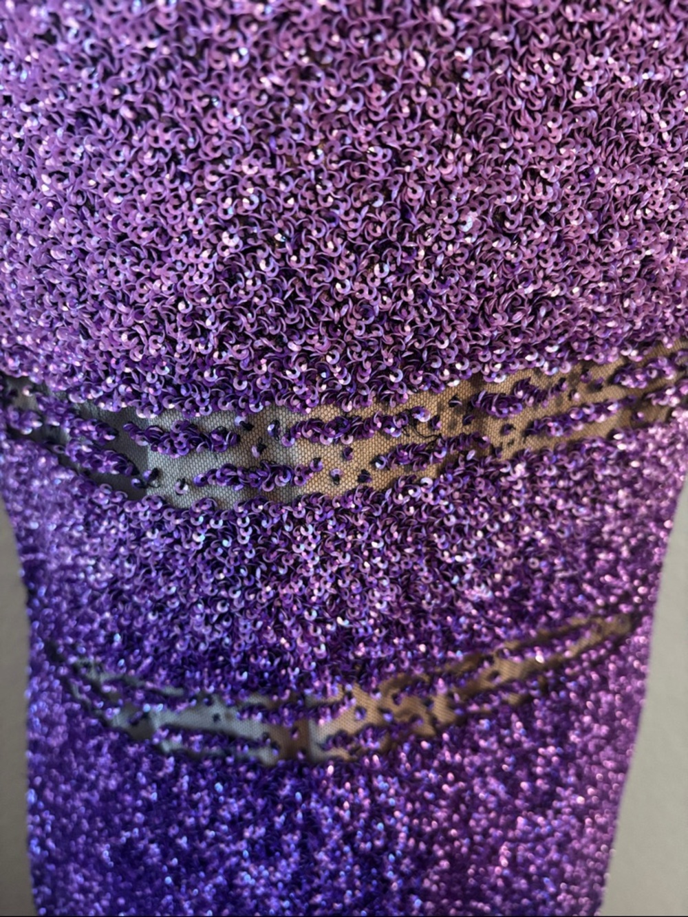 $4,895 Pamella Roland Sequined Ombre Illusion Gown Size 14 100% Silk .Hang - Picture 6 of 13